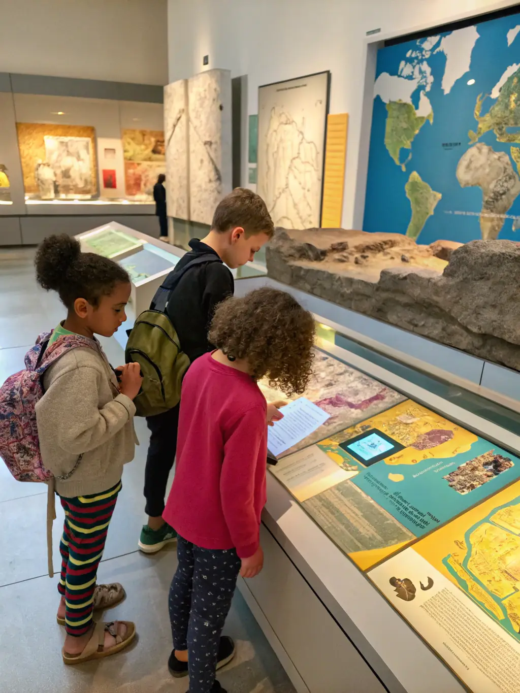 A picture of children learning about history through interactive exhibits and demonstrations at a LES CHEVALIERS DE VENTADOUR event, highlighting the educational impact on youth.